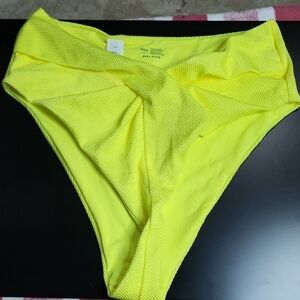 Aerie Yellow High-Cut Bikini Swimwear